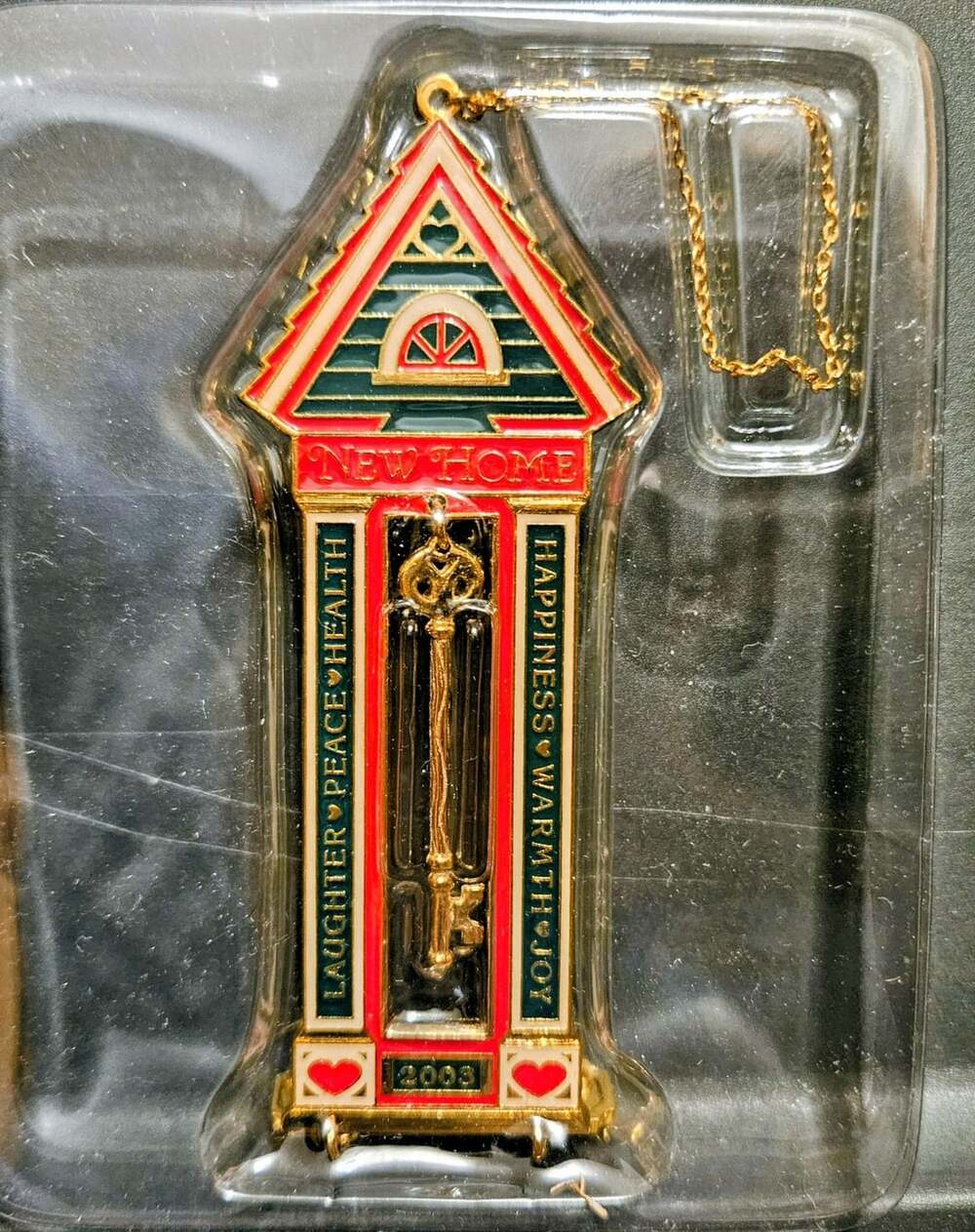 Hallmark Keepsake New Home 2003 Christmas Ornament Metal Enamel Key
